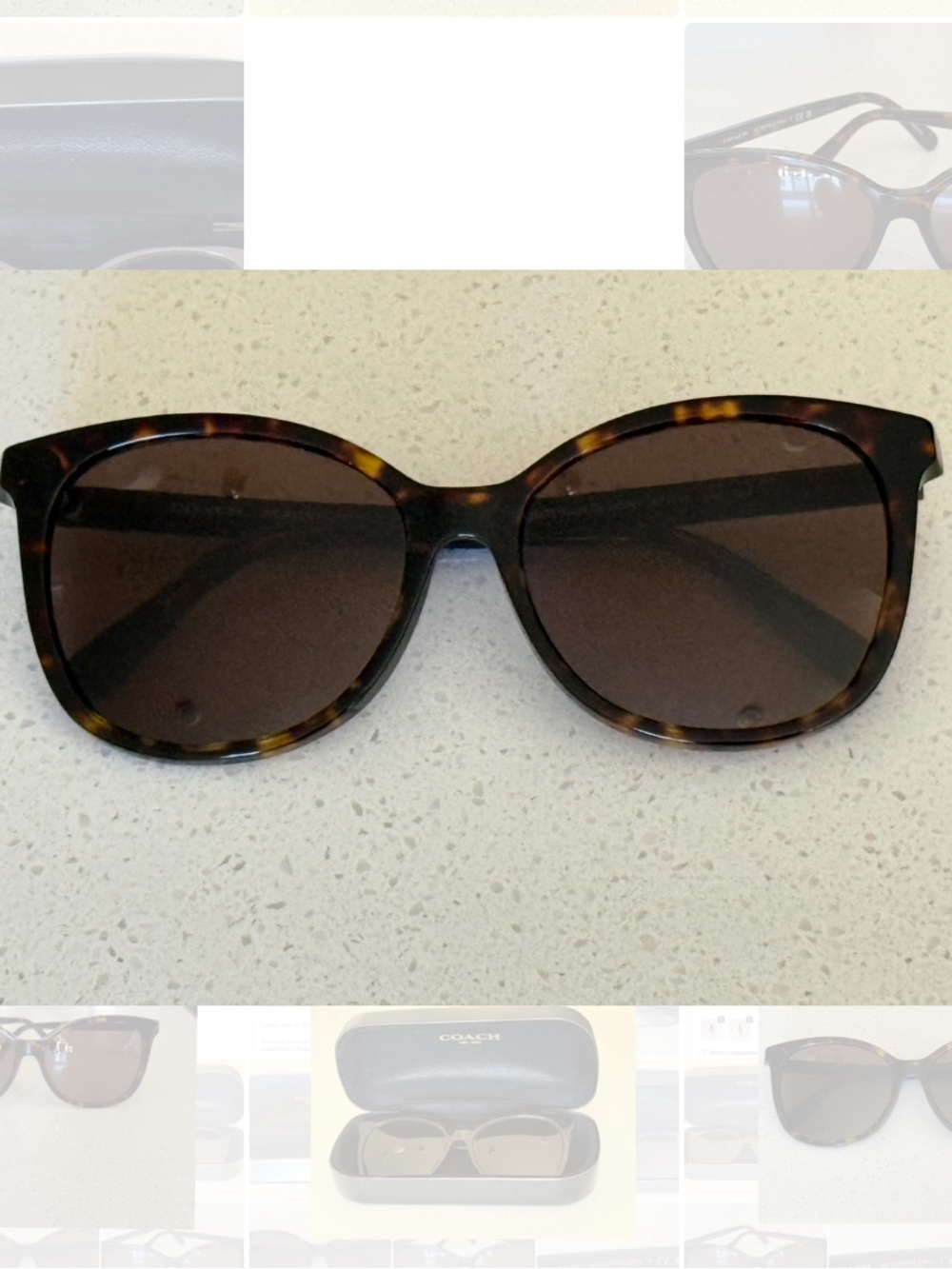 Coach Tortoiseshell Sunglasses with Brown Lenses - Picture 5 of 6